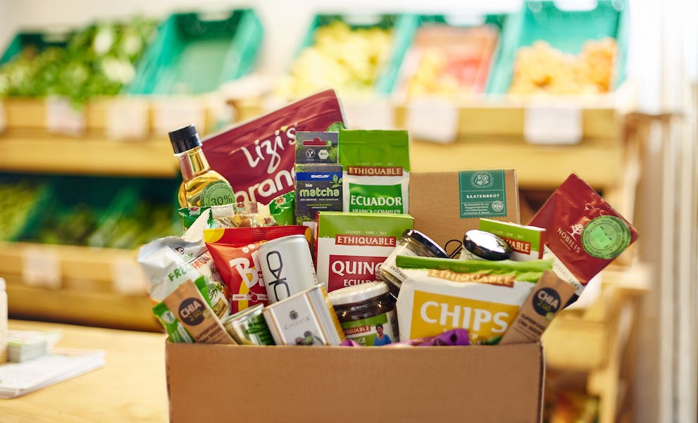 Einmal im Monat werden die Retterboxen geliefert - Foodsharing vom Feinsten