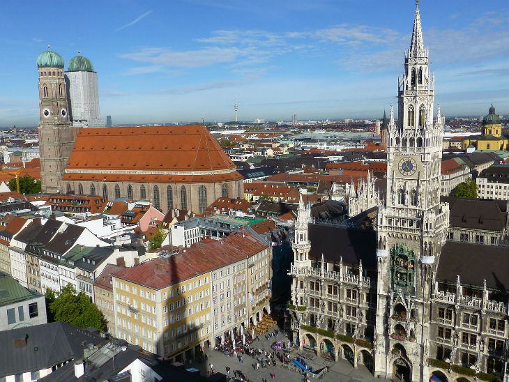Blick auf das Münchener Rathaus