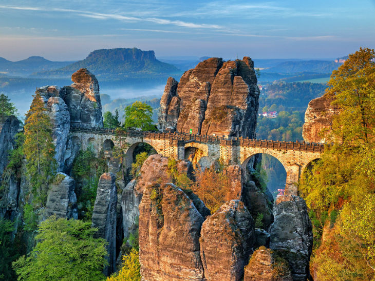 Blick auf das Elbsandsteingebirge 