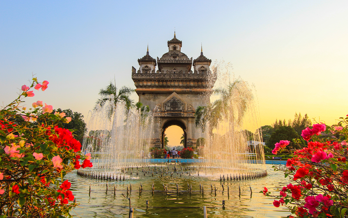 Patuxai Triumphbogen in Vientiane